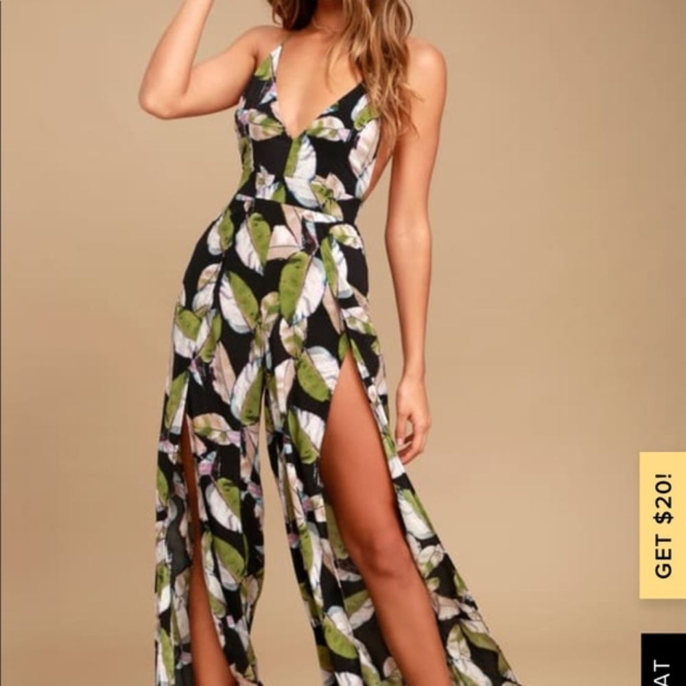 San Tropez Black Print Jumpsuit